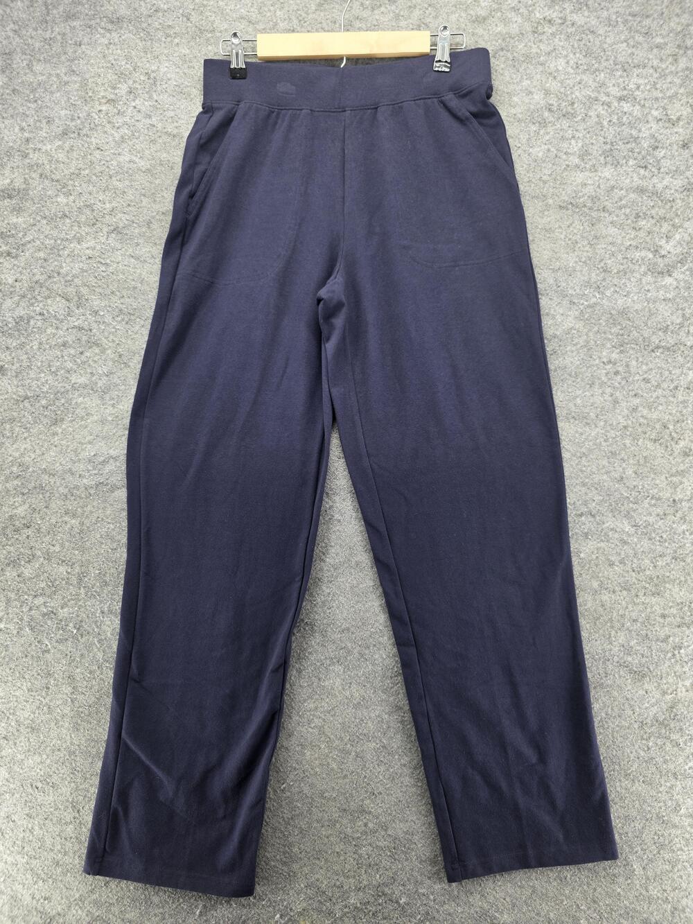 Croft & Barrow Pants Womens Small Navy Easy Knit Straight Leg Mid Rise Stretch